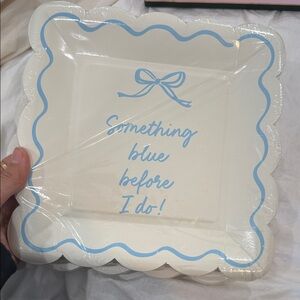 Something Blue Before I do! Bridal shower paper plates